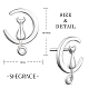 Boucles d'oreilles à tige en argent sterling plaqué rhodium au design unique Shegrace JE395B-2