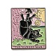 Épingles en émail pour carte de tarot sur le thème du chat JEWB-Z009-07C-1