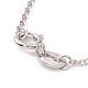 Rhodium Plated 925 Sterling Silver Cable Chains Necklace for Women STER-I021-08B-P-4