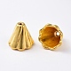 Goldenen Ton tibetischen Stil Perlenkappen X-EA10181Y-G-2