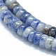 Perles de jaspe tache bleue naturelle G-F631-A17-3