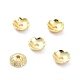 Brass 6-Petal Bead Caps KK-K086-21G-2