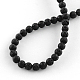 Gefärbte natürliche Lavastein Edelstein runde Perlenstränge G-R293-02-2
