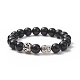 Perles naturelles obsidienne étirer bracelets BJEW-JB03849-03-1