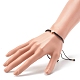 Perles de laiton croisées bracelets de cordon de fil de nylon réglables BJEW-JB06396-02-3