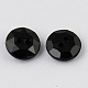 2-Hole Taiwan Acrylic Rhinestone Flat Round Buttons BUTT-F015-24mm-01-2