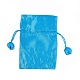 シルク包装袋  巾着袋  ブルーdeepsky  14.2~14.6x9.6~10.2cm ABAG-L005-J05-2