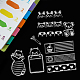 塩ビプラスチックスタンプ  DIYスクラップブッキング用  装飾的なフォトアルバム  カード作り  スタンプシート  アニマル柄  16x11x0.3cm DIY-WH0167-56-186-5