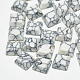 合成ターコイズカボション  正方形  ホワイト  8x8x4.5mm X-TURQ-S290-43B-01-1