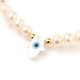 Natural Pearl Beads Stretch Bracelets BJEW-JB05539-4