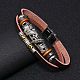 Bracelets de multi-brins en cuir BJEW-F352-11M-3