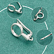 Arricraft 20 pièces 2 couleurs laiton huggie créoles accessoires de boucles d'oreilles KK-AR0003-04-3