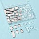 36Pcs 6 Styles 04 Stainless Steel Pendant Cabochon Settings STAS-FS0001-27-6