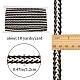 GORGECRAFT 10 Yards 1/2 Inch Cotton Braided Ribbon Gimp Braid Trim Metallic Gold Woven Fabric Decorative Black Webbing Packaging Gift Tape Handmade Supplies for Curtains Lampshade Sofa Sewing Crafting DIY-WH0082-36B-2