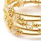 Bracelet enroulé de perles de verre bling BJEW-JB07746-04-4
