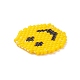 手作り日本産シードビーズ  織機模様  笑顔でフラットラウンド  ゴールド  19.5x20.5x2mm SEED-CP00001-4