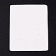 紙のアクセサリーディスプレイカード  吊り下げイヤリングディスプレイ用  木の長方形  ホワイト  50x40x0.3mm  穴：5.3mm X-CDIS-G002-07A-08-2