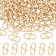 BENECREAT 100Pcs 18K Real Gold Plated S-Hook Clasps STAS-BC0003-52-1