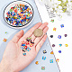 OLYCRAFT 192Pcs Millefiori Lampwork Glass Beads 4 Strands Handmade Glass Beads Square Heart Coloured Glaze Beads 0.5mm Hole for Jewelry Making 8x8x3mm LK-OC0001-08-3
