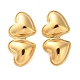 Ohrstecker Herz aus Edelstahl für Damen&nbsp;EJEW-Z074-02G-1