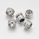 Mixed Column 304 Stainless Steel Textured Large Hole Beads STAS-N062-13-1