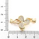 Brass Micro Pave Clear Cubic Zirconia Fold Over Clasps KK-A191-03G-3