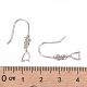 925 crochets de boucle d'oreille en argent rhodié STER-F033-14P-3