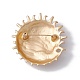 合金の月と太陽のラペルピン  バックパックの服のための創造的なバッジ  マットゴールドカラー  47.5x46.5x7.5mm JEWB-C016-04MG-2