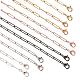 PH PandaHall 6 Color Brass Paperclip Chain Necklace with Lobster Claw Clasps MAK-PH0004-22-1