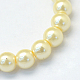 Backen gemalt pearlized Glasperlen runden Perle Stränge HY-Q003-10mm-21-2