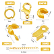 DICOSMETIC 1 Sets Jewelry Making Sets Alloy Lobster Claw Clasp Open Jump Ring Crimp Beads Covers Brass Chain Extender Golden Bead Tip Necklace Bracelet Connector DIY Bracelet Jewelry Making DIY-DC0001-73G-2
