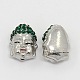 Platinum Alloy Rhinestone Beads ALRI-H169-7-1