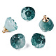 Transparent Spray Painted Glass Charms GLAA-N035-031-C01-2