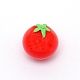 樹脂ビーズ  模造食品  穴がない  トマト  レッドオレンジ  13.5x12.5x12.5mm RESI-CJC0002-01-2