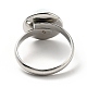 K9 стеклянное плоское круглое кольцо на палец RJEW-G253-02B-P-4
