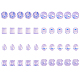 Dicosmetic 40 pieza 8 estilos cabujones de rhinestone facetados violeta k9 cabujón de rhinestone de vidrio cabujones ovalados redondos planos cabujones de vidrio cuadrados cabujones de azulejo de cúpula para foto zapatos uñas MRMJ-DC0001-02-1