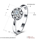 Rond plat à la mode 925 en argent sterling anneaux zircone cubique doigt RJEW-BB16658-6-3