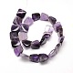 Natural Amethyst Twist Square Beads Strands G-L238-03-2