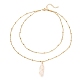 Bullet Natural Rose Quartz Pendant Necklace for Girl Women NJEW-JN03670-01-2