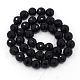 Chapelets de perles en pierre noire synthétique G867-044-2