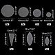 アクリルひまわりキルティング定規セット  台形/馬の目/円形のテンプレート  透明なパッチワーク縫製カッティングクラフト定規diyツール  透明  63~243x59~243x2~2.5mm  7個/セット DIY-WH0343-97-2