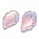 Two Tone Transparent Spray Painted Glass Pendants X-GLAA-T016-08B-2