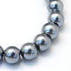 Backen gemalt pearlized Glasperlen runden Perle Stränge HY-Q003-12mm-12-2
