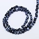 Faceted Flat Round Electroplate Frosted Crystal Glass Beads Strands EGLA-F014-G02-3