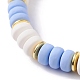 Set di braccialetti elastici da surf da surf con perline heishi fatte a mano in argilla polimerica BJEW-JB07227-5