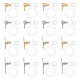 UNICRAFTALE 32Pcs 4 Size Clear Clip-on Earring Stainless Plastic Clip-on Earring Converter DIY Earring Components with Loop for Non-Pierced Ears DIY Earrings Making 9~11x11~12x3~6mm Hole 1-1.8 mm STAS-UN0037-98-1