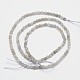 Facetas hebras de perlas redondas labradorita natural G-I156-03-3mm-2