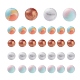 PandaHall Elite 40Pcs 4 Color Tri-color Food Grade Eco-Friendly Silicone Beads SIL-PH0001-03-1