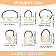 GOMAKERER 6Pcs 6 Style Rubber String Elastic Hair Ties Ponytail Hair Cuff OHAR-GO0001-04-2