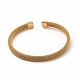 304 bracelet manchette ouverte en forme de chaîne en maille plate en acier inoxydable pour femme BJEW-C033-09G-2
